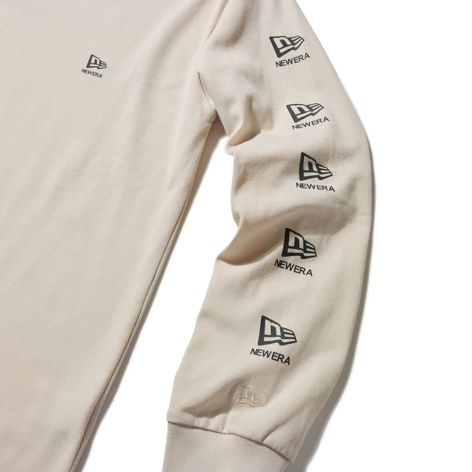 長袖 パフォーマンス Tシャツ Flag and Wordmark ストーン