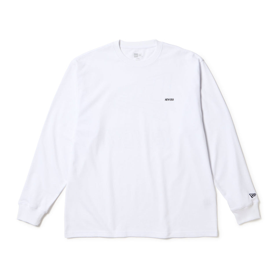新品　NEW ERA COOLERA Lサイズ ホワイトシャツ 長袖 オーバーサイズド パフォーマンス Tシャツ Flag & Wordmark