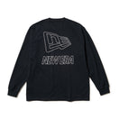 長袖 オーバーサイズド パフォーマンス Tシャツ Flag & Wordmark ブラック | パフォーマンスアパレル - 14674833 - S | NEW ERA ニューエラ公式オンラインストア