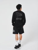 b4 良品 アルベロベロ 長袖カットソー/トップス/Tシャツ 黒 長袖 オーバーサイズド パフォーマンス Tシャツ Flag & Wordmark