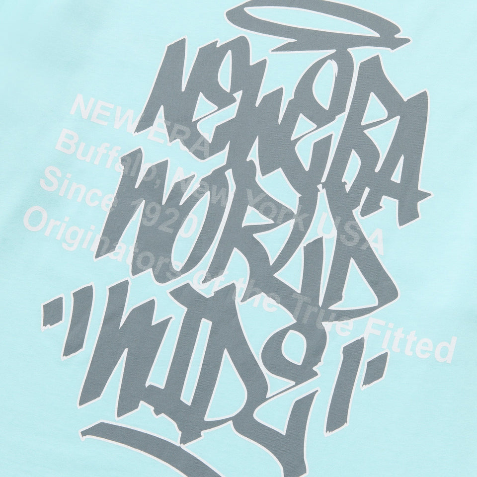 半袖 オーバーサイズド コットン Tシャツ Graffiti セレストブルー - 14410050 - S | NEW ERA ニューエラ公式オンラインストア