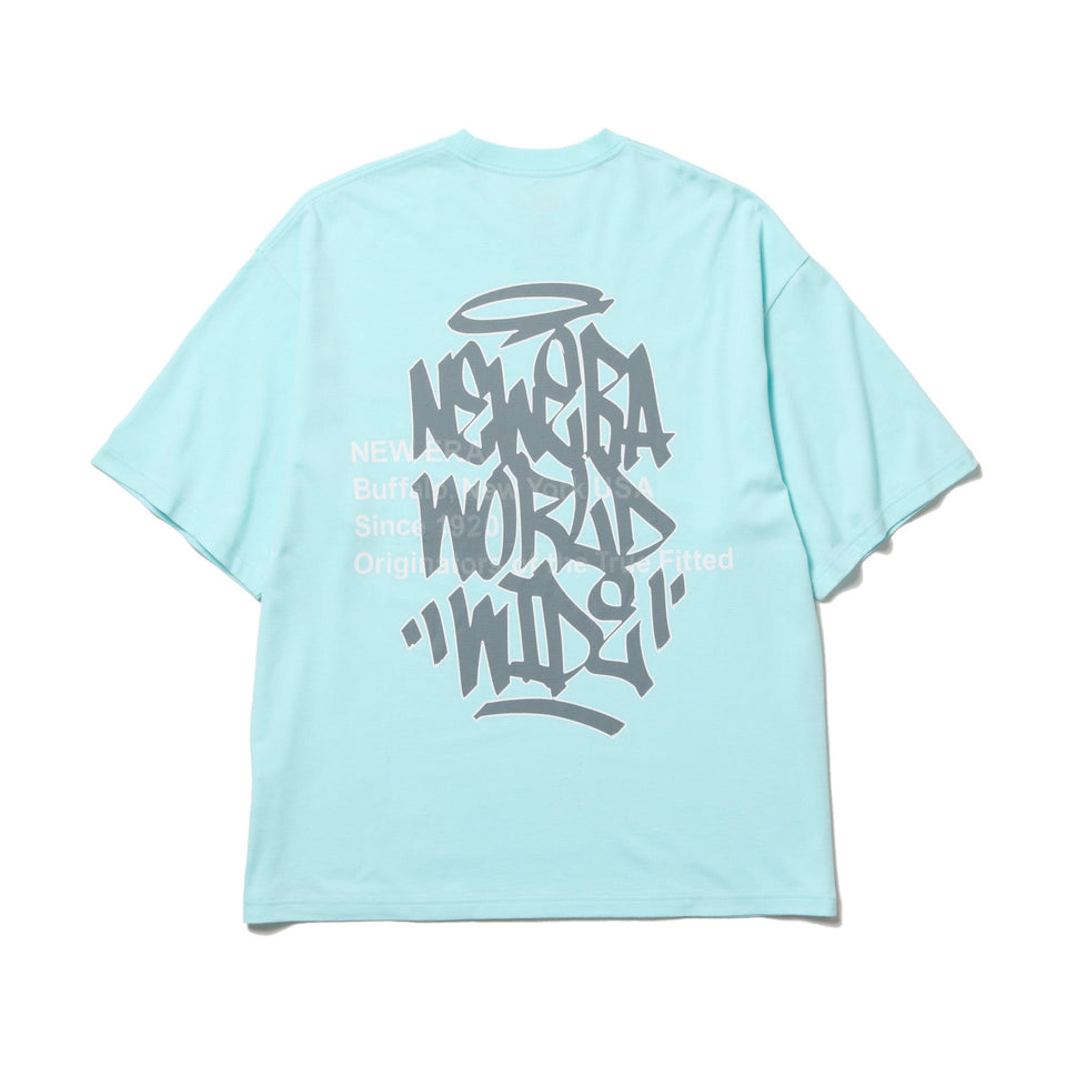 半袖 オーバーサイズド コットン Tシャツ Graffiti セレストブルー - 14410050 - S | NEW ERA ニューエラ公式オンラインストア