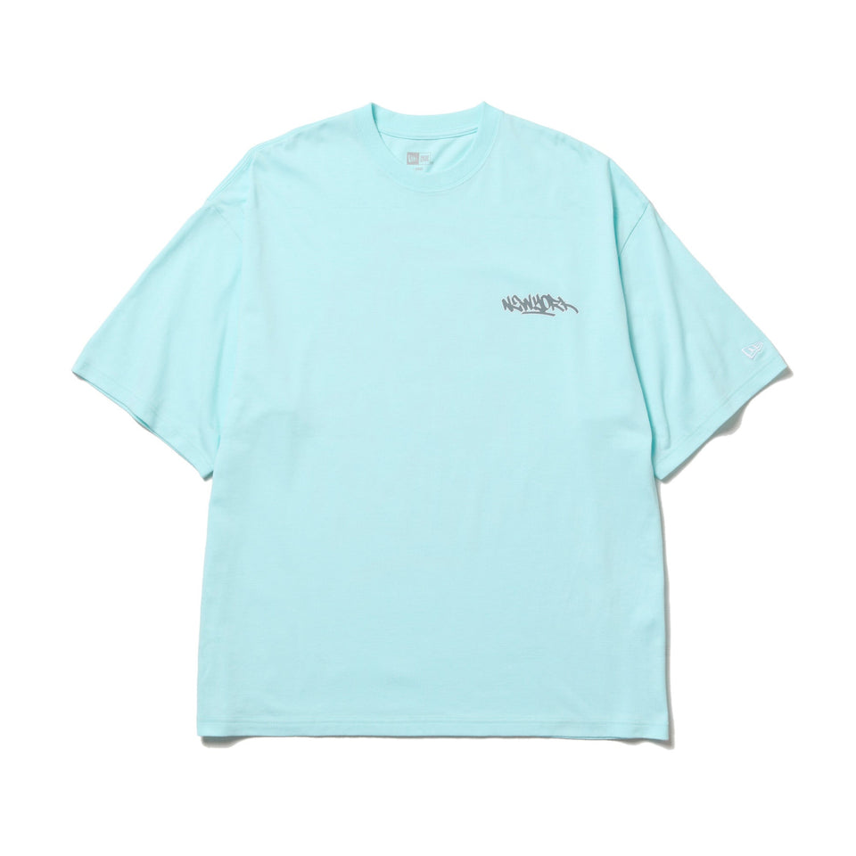 半袖 オーバーサイズド コットン Tシャツ Graffiti セレストブルー - 14410050 - S | NEW ERA ニューエラ公式オンラインストア