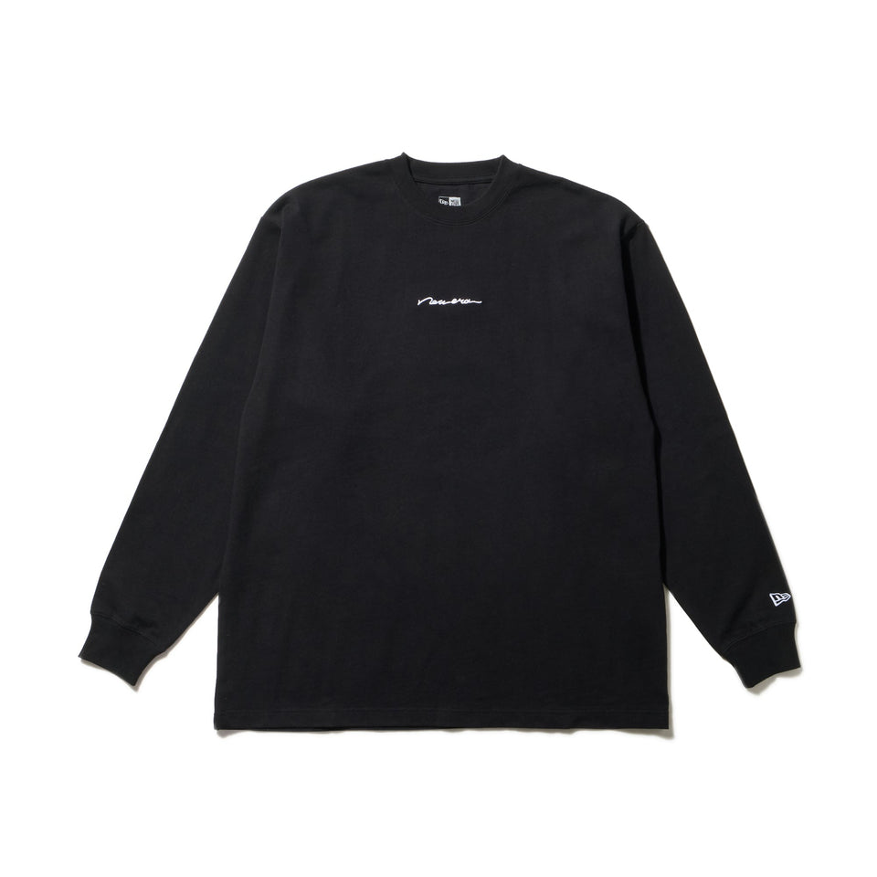 長袖 オーバーサイズド コットン Tシャツ Handwritten Logo ブラック - 14324705 - S | NEW ERA ニューエラ公式オンラインストア