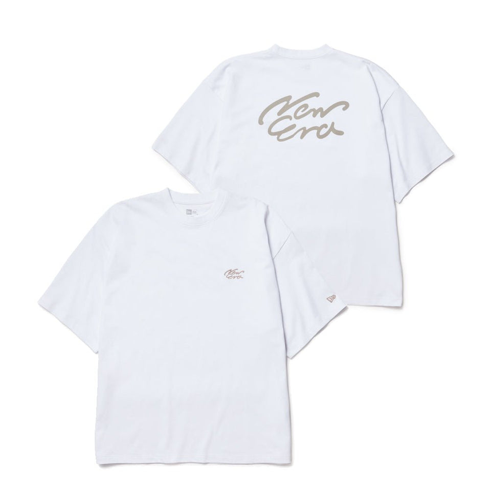 半袖 オーバーサイズド コットン Tシャツ Handwritten Logo ホワイト - 14410073 - S | NEW ERA ニューエラ公式オンラインストア