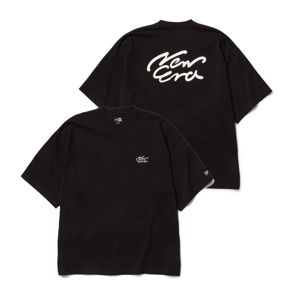 半袖 オーバーサイズド コットン Tシャツ Handwritten Logo ブラック - 14410075 - S | NEW ERA ニューエラ公式オンラインストア