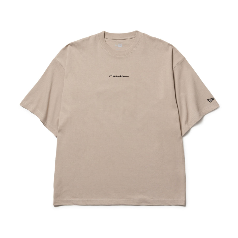 半袖 オーバーサイズド コットン Tシャツ Handwritten Logo ローズグレー - 14410077 - S | NEW ERA ニューエラ公式オンラインストア