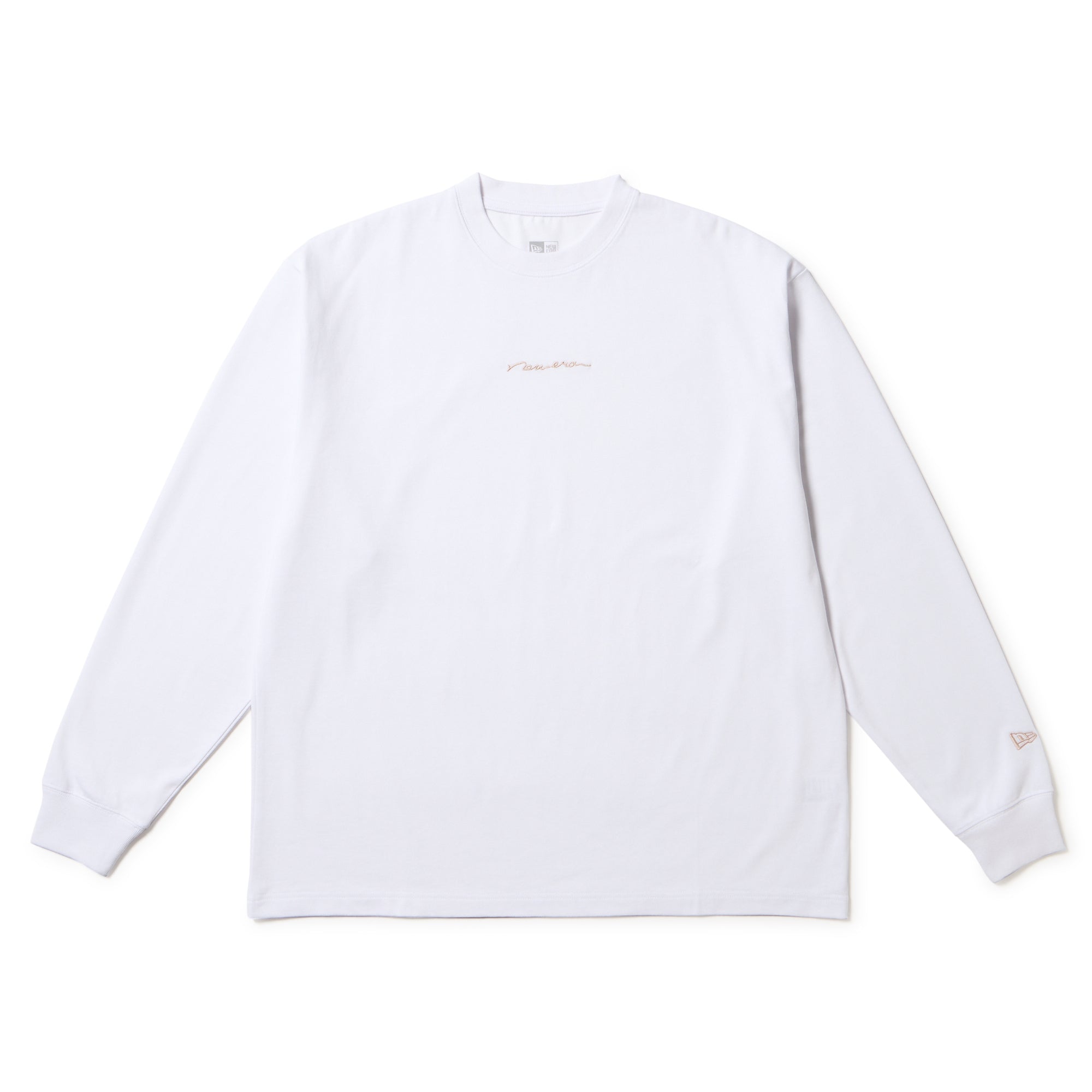 長袖 オーバーサイズド コットン Tシャツ Handwritten Logo