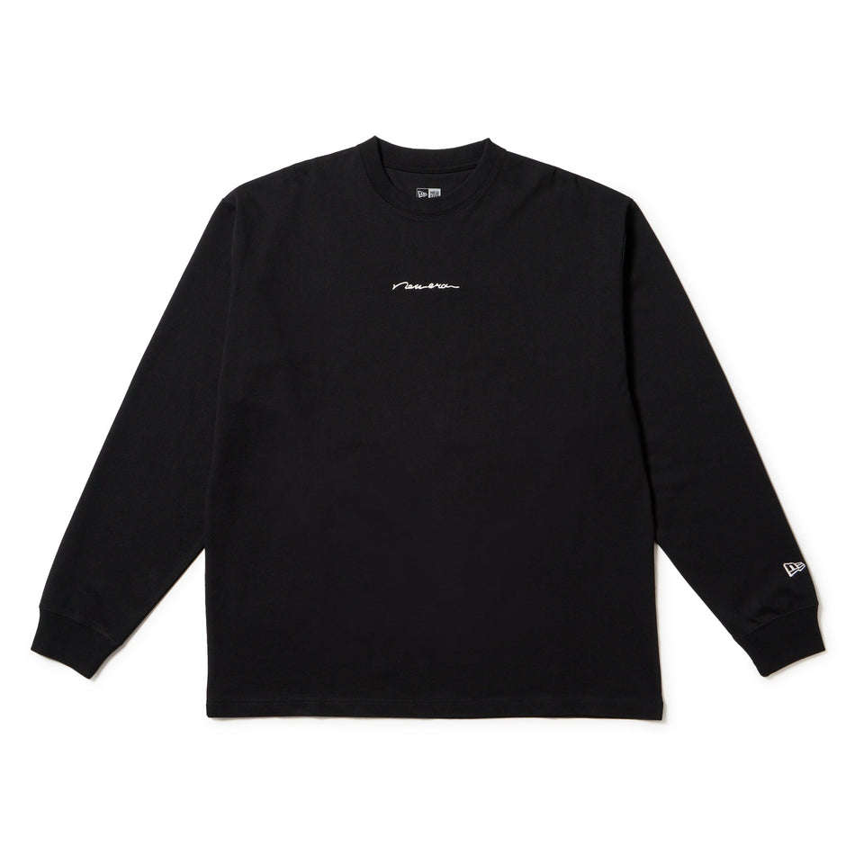 長袖 オーバーサイズド コットン Tシャツ Handwritten Logo ブラック - 14682699 - S | NEW ERA ニューエラ公式オンラインストア