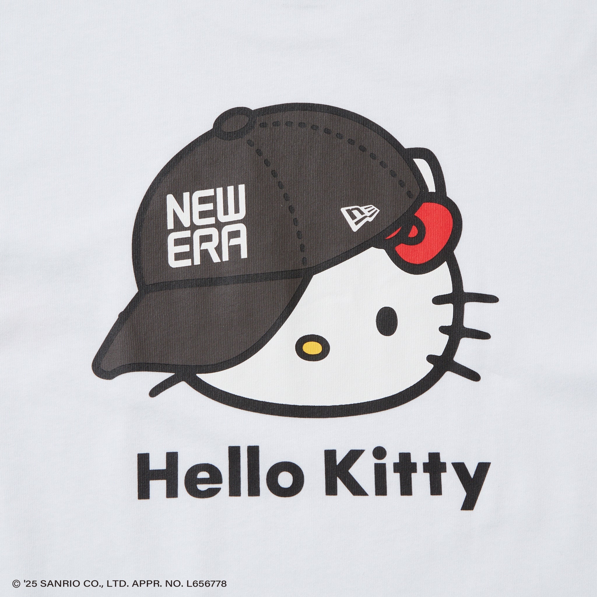 半袖 オーバーサイズド コットン Tシャツ HELLO KITTY キャップ ホワイト 2