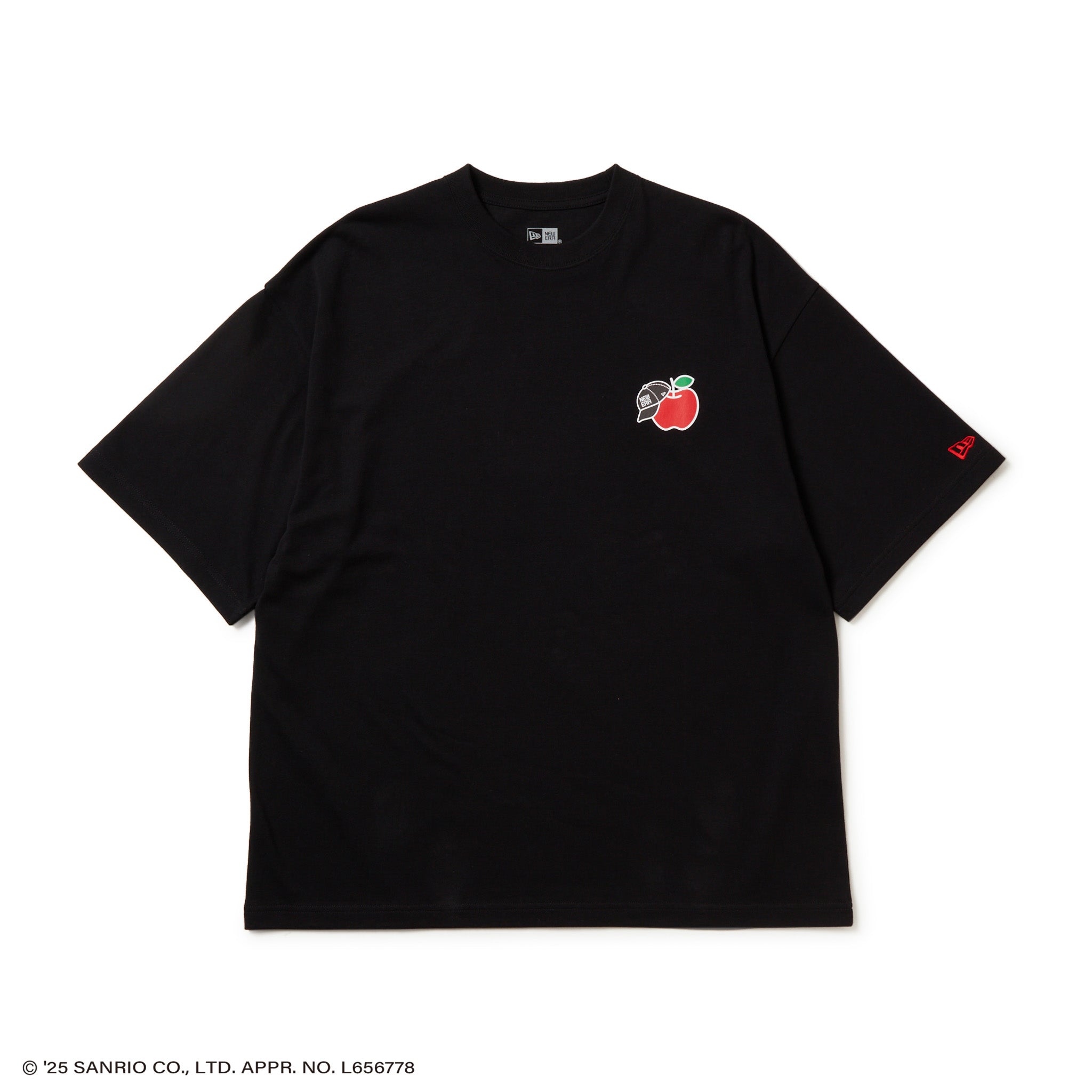 半袖 オーバーサイズド コットン Tシャツ HELLO KITTY キャップ ブラック 4