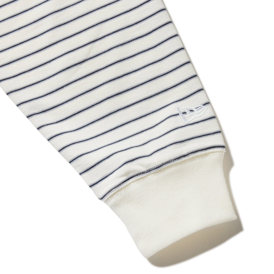 長袖 オーバーサイズド コットン Tシャツ Micro Border オフホワイト - 14324701 - S | NEW ERA ニューエラ公式オンラインストア