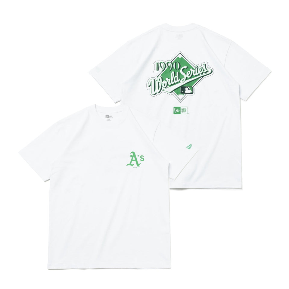 半袖 コットン Tシャツ MLB Apparel World Series オークランド・アスレチックス ホワイト レギュラーフィット ニ