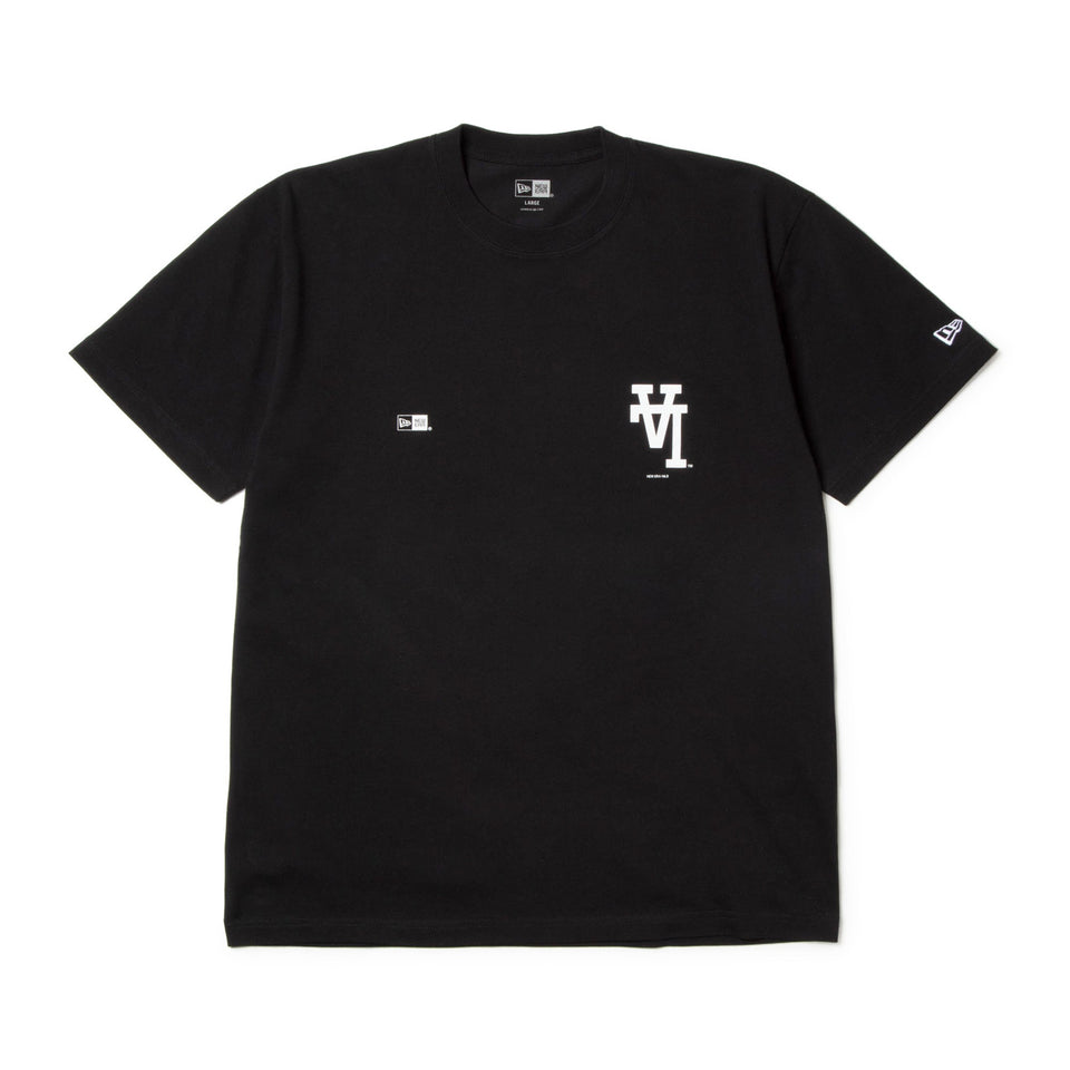 半袖 コットン Tシャツ MLB Upside Down ロサンゼルス・ドジャース ブラック レギュラーフィット - 14410096 - S | NEW ERA ニューエラ公式オンラインストア