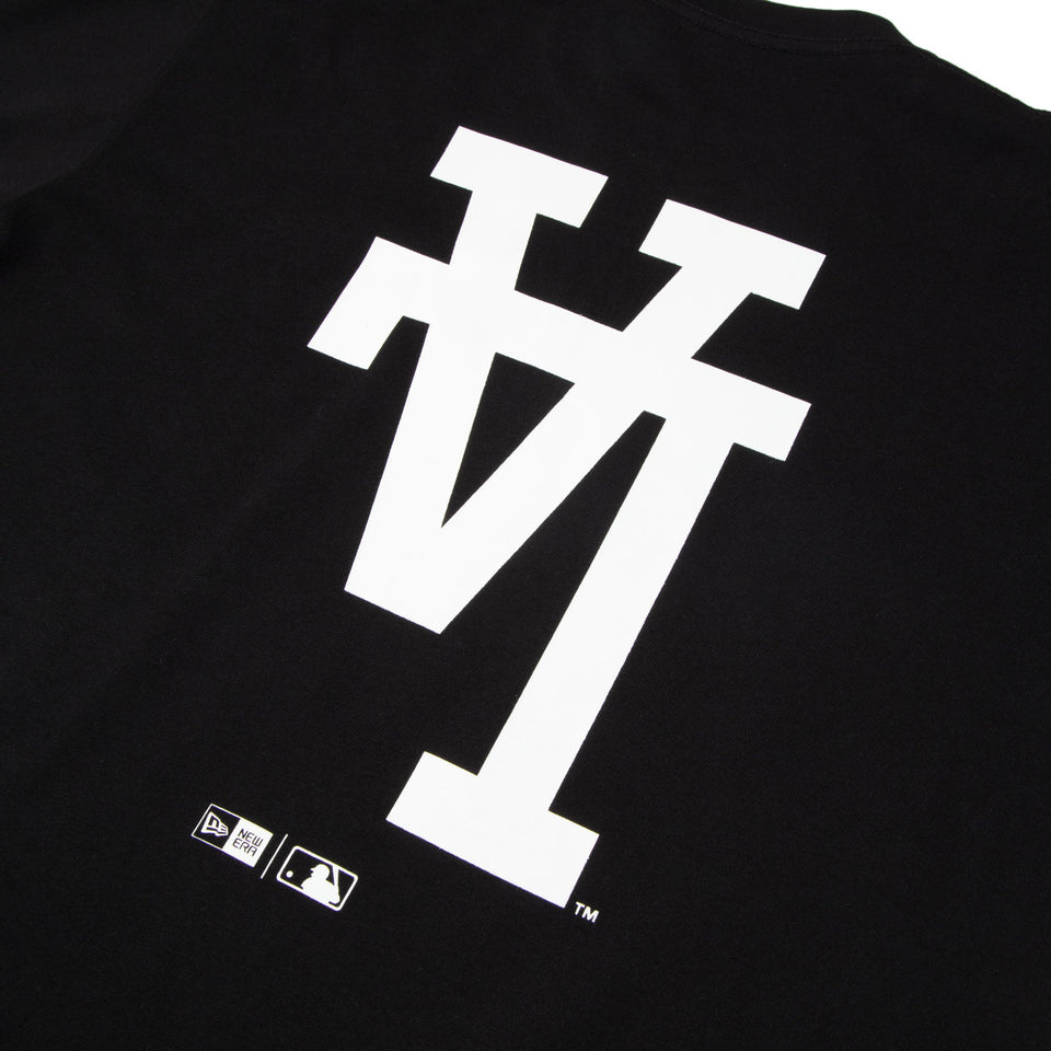 半袖 コットン Tシャツ MLB Upside Down ロサンゼルス・ドジャース ブラック レギュラーフィット - 14410096 - S | NEW ERA ニューエラ公式オンラインストア