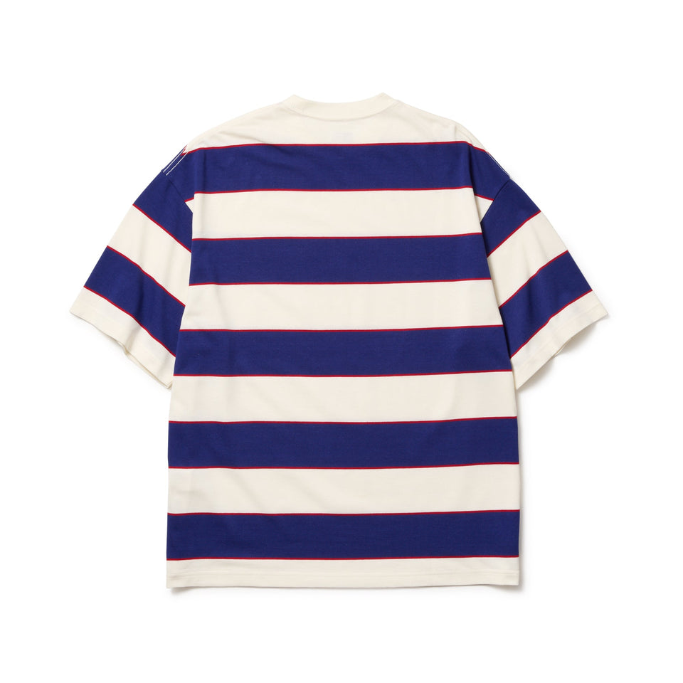 半袖 オーバーサイズド コットン Tシャツ Multi Border ダークロイヤル - 14410061 - S | NEW ERA ニューエラ公式オンラインストア