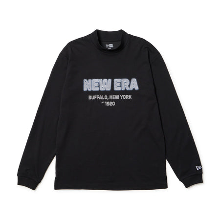 長袖 ミッドネック パフォーマンス Tシャツ Neon Logo ブラック