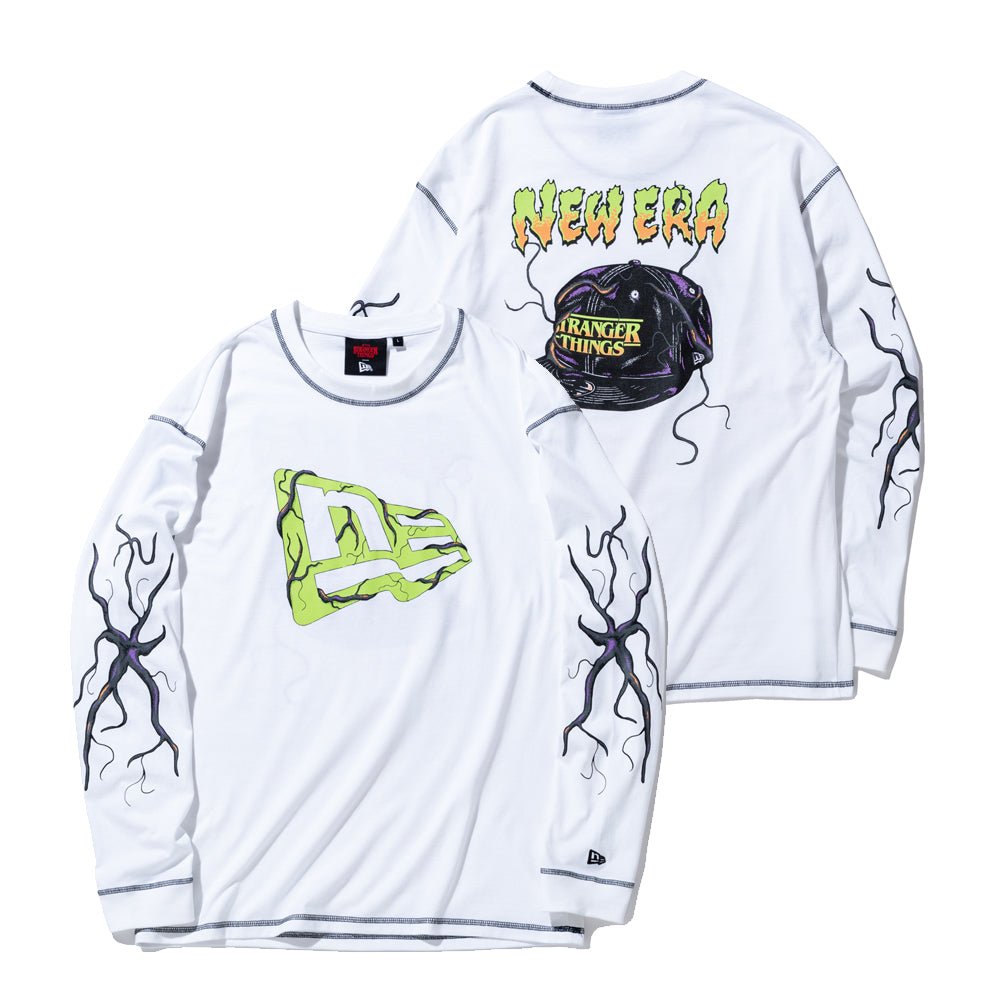 長袖 オーバーサイズド コットン Tシャツ NETFLIX STRANGER THINGS