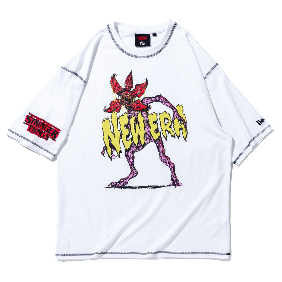 半袖 オーバーサイズド コットン Tシャツ NETFLIX STRANGER THINGS ストレンジャー・シングス Demogorgon ホワイト - 14873637-S | NEW ERA ニューエラ公式オンラインストア