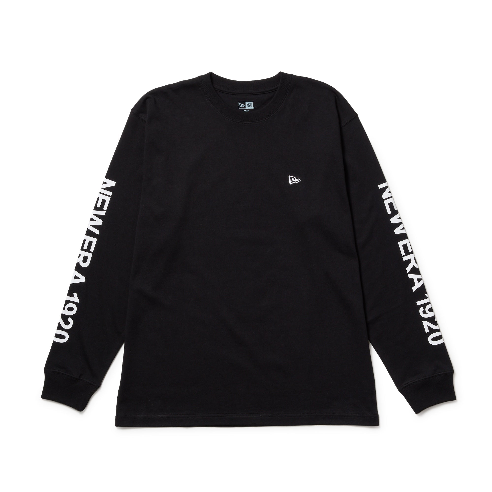 長袖 コットン Tシャツ New Era 1920 ブラック レギュラーフィット