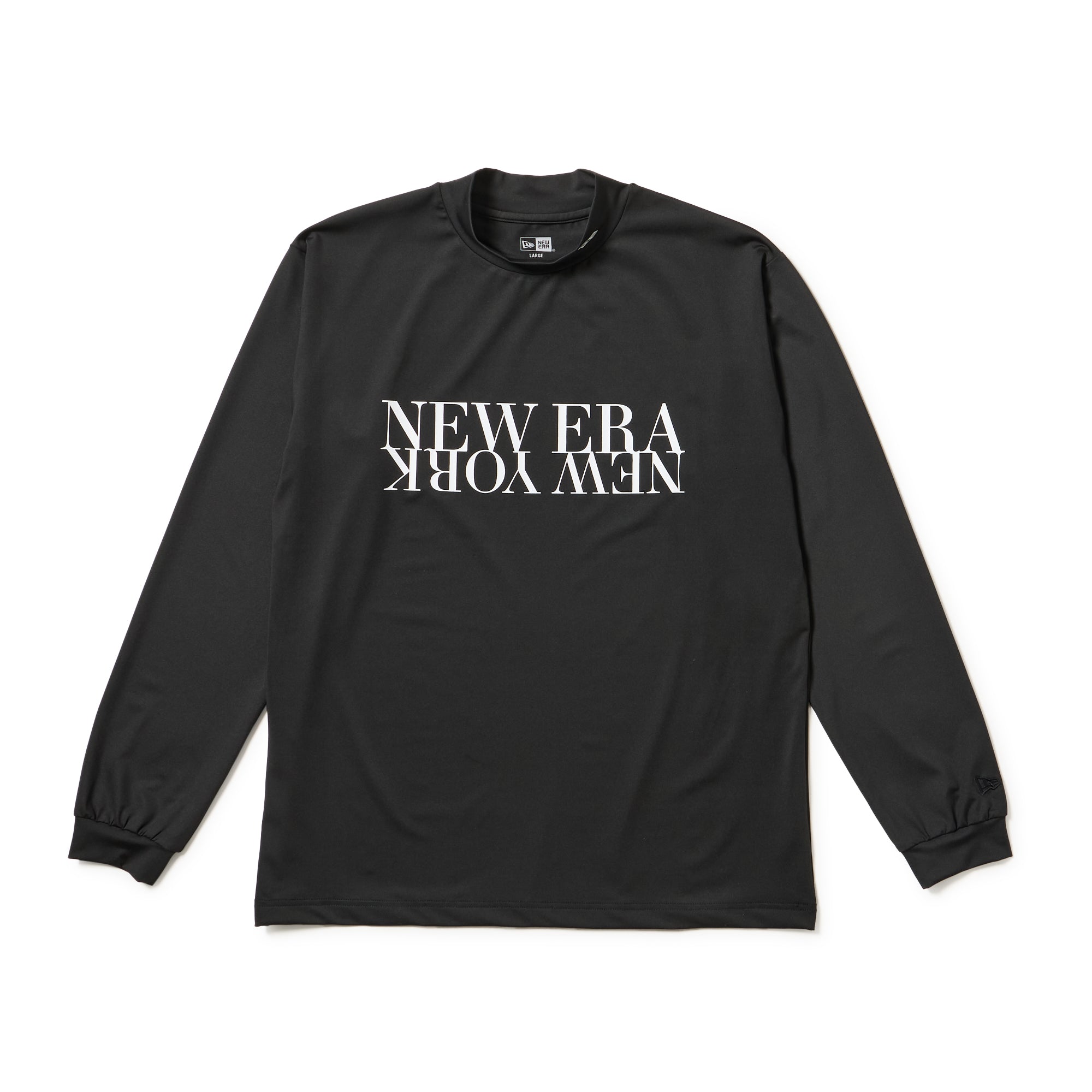 長袖 ミッドネック ベアTシャツ NEW ERA NEW YORK ブラック