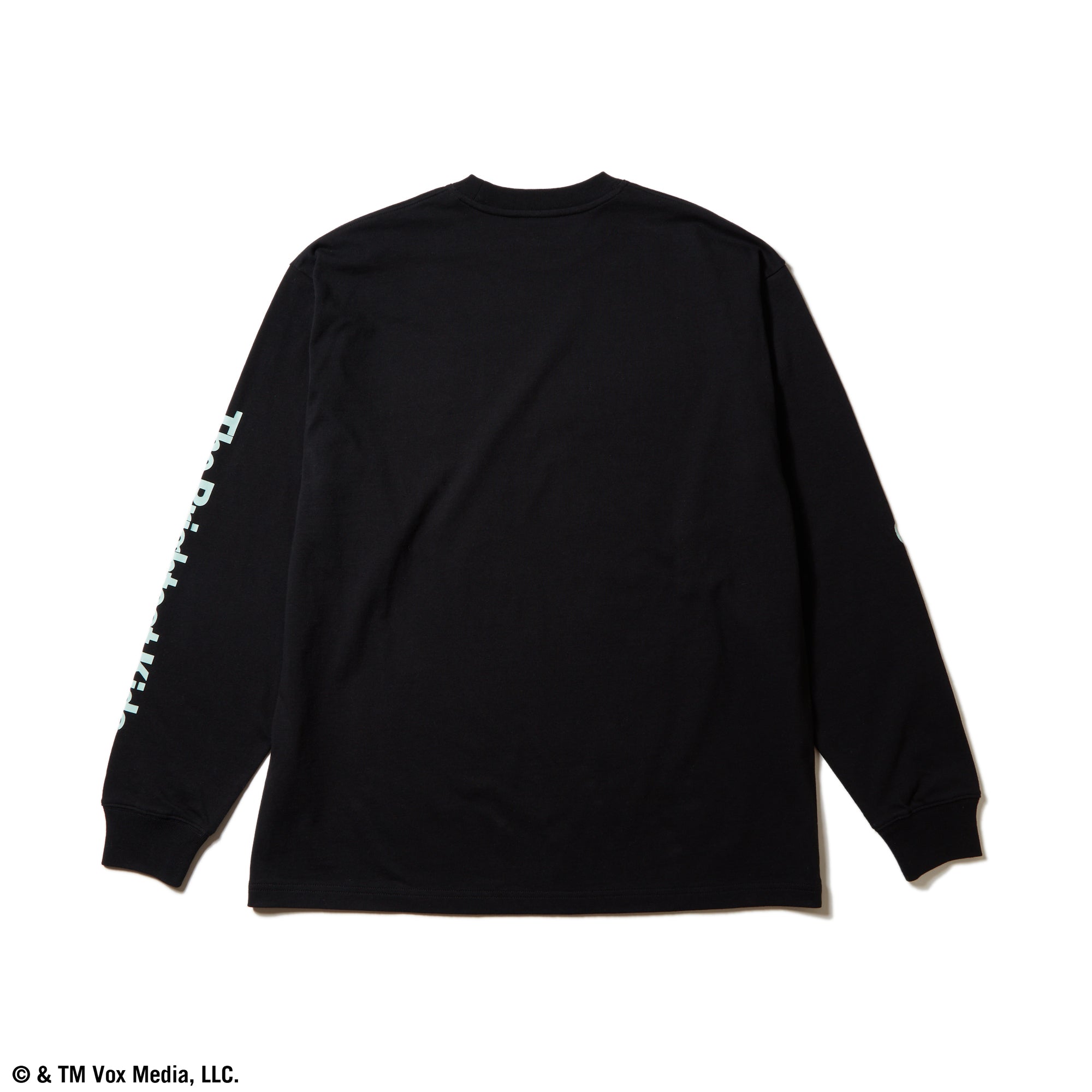 長袖 オーバーサイズド コットン Tシャツ New York Magazine ブラック × シーグラス 2