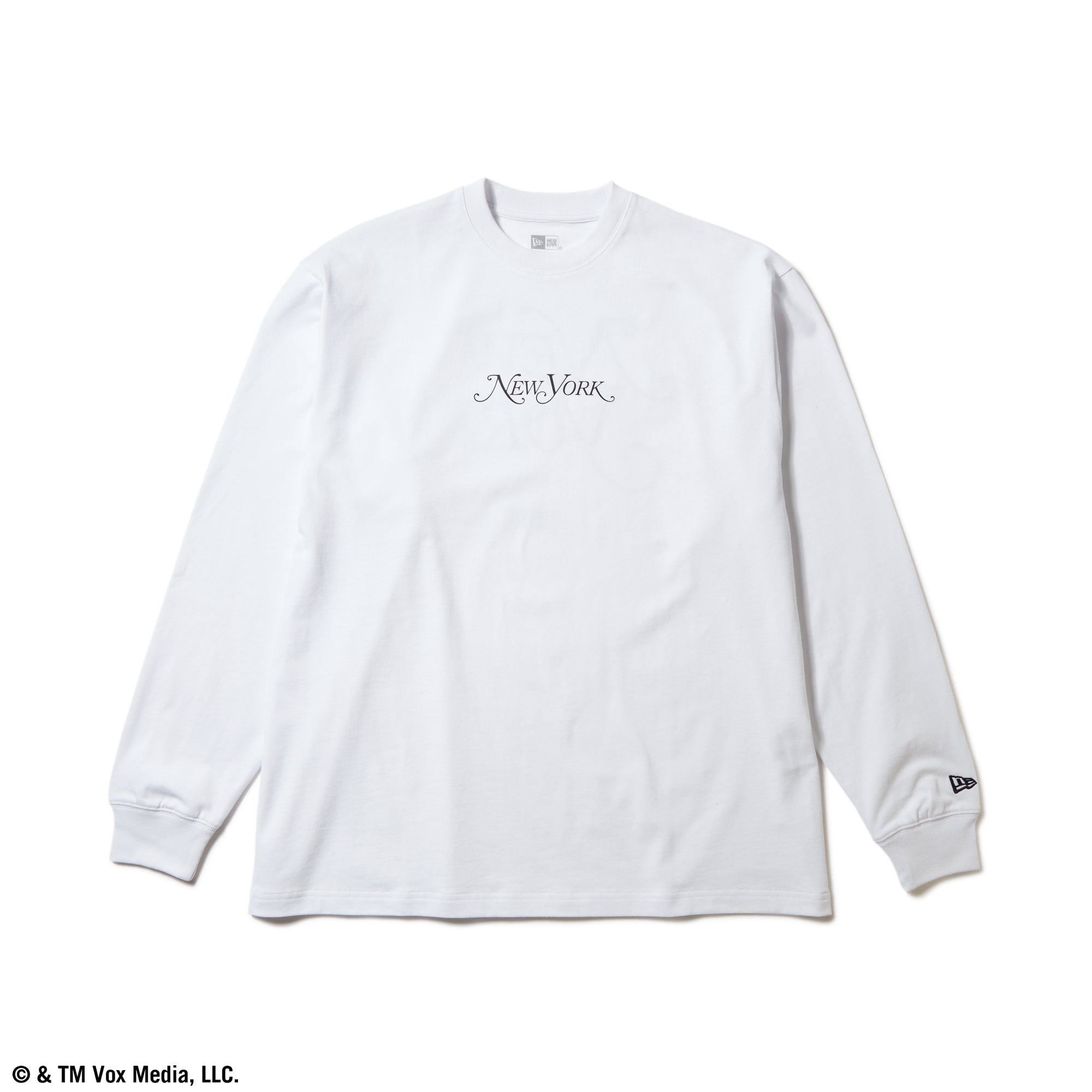 長袖 オーバーサイズド コットン Tシャツ New York Magazine ホワイト 2