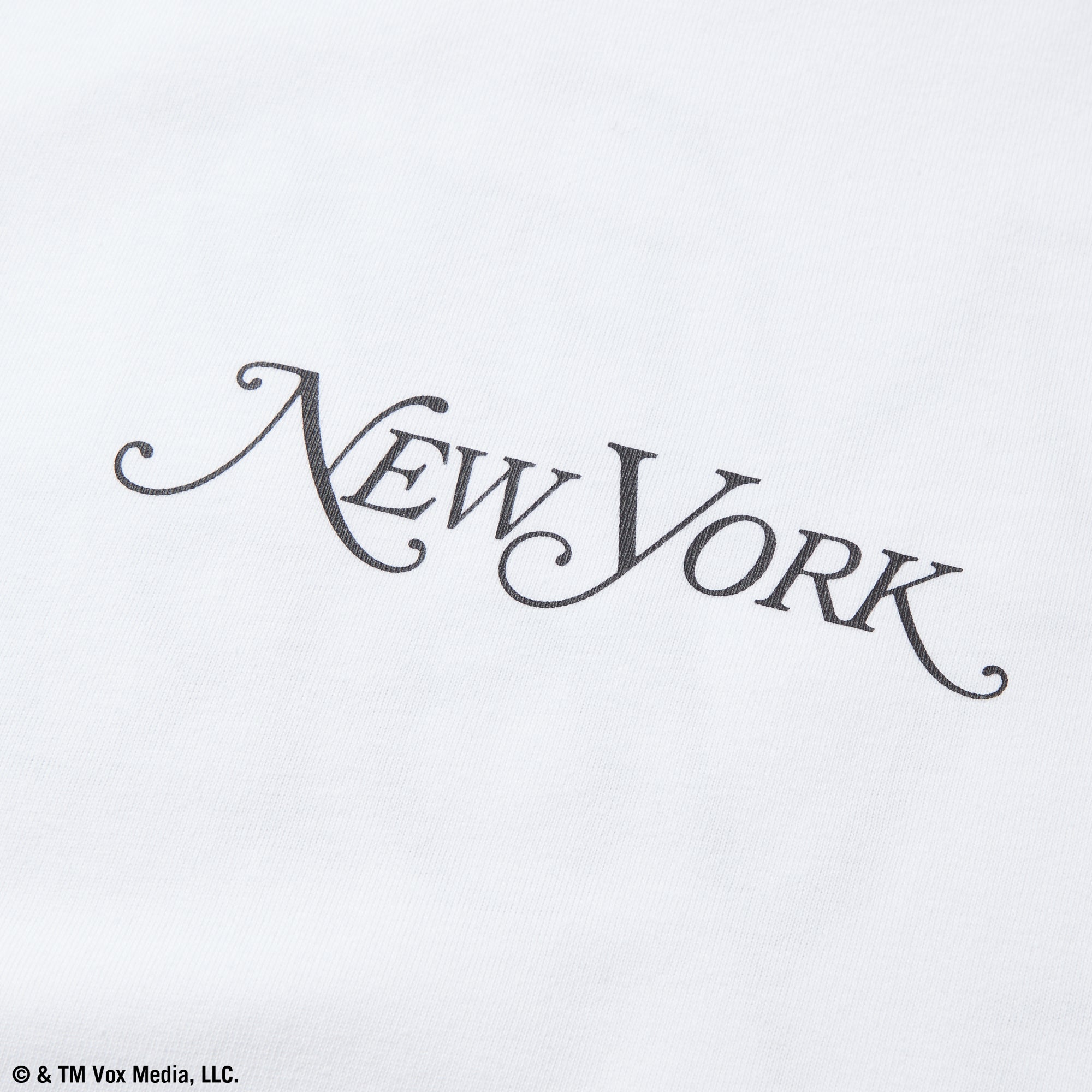 長袖 オーバーサイズド コットン Tシャツ New York Magazine ホワイト 5