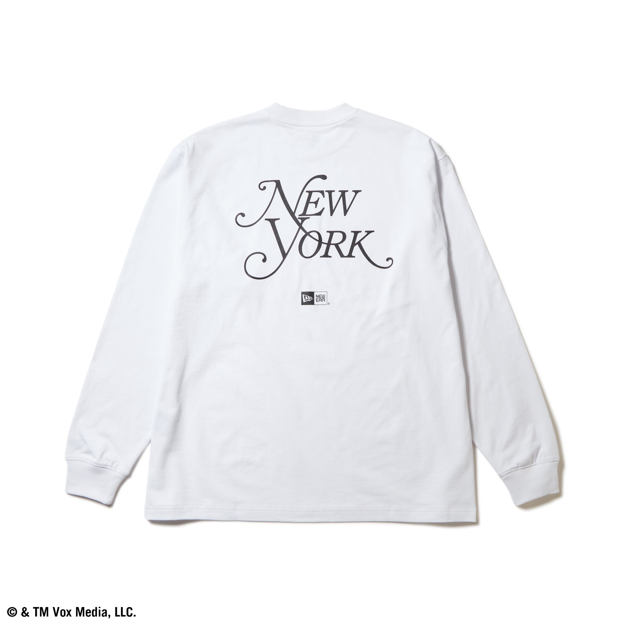長袖 オーバーサイズド コットン Tシャツ New York Magazine ホワイト 3