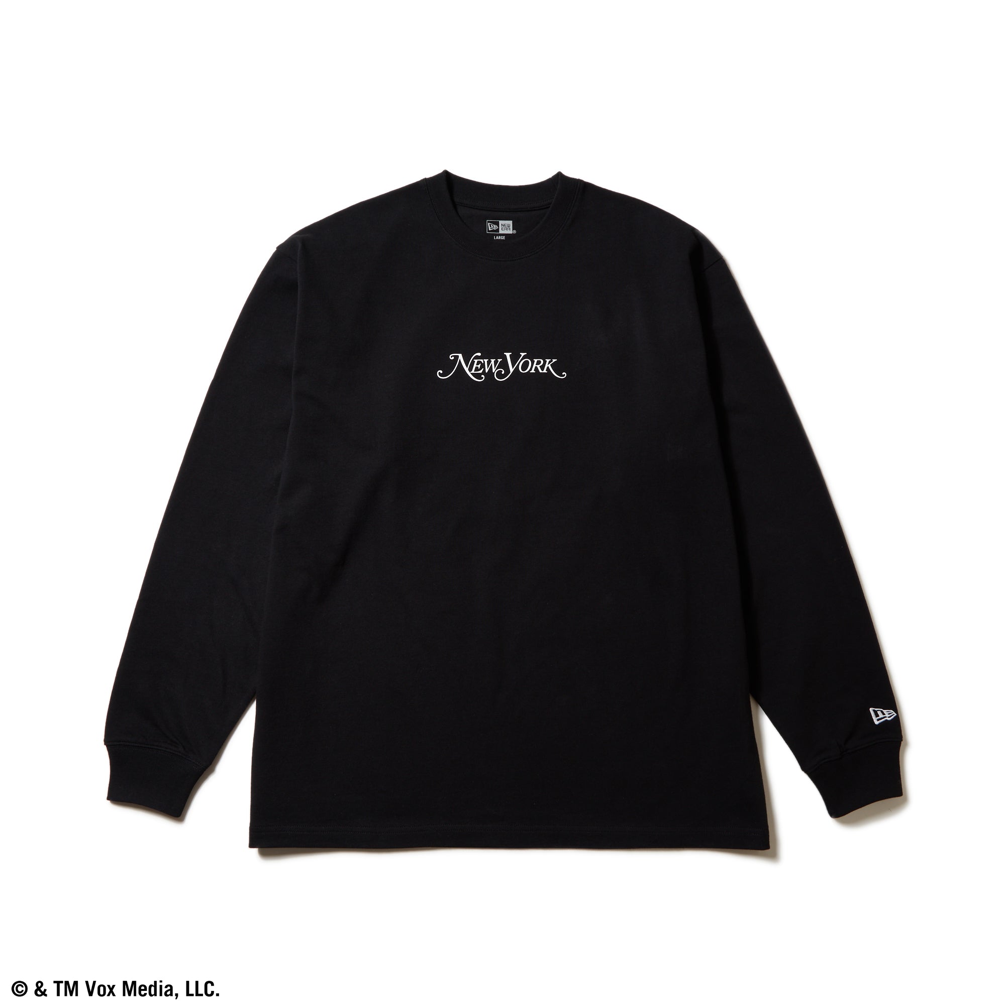 長袖 オーバーサイズド コットン Tシャツ New York Magazine ブラック × ホワイト 2