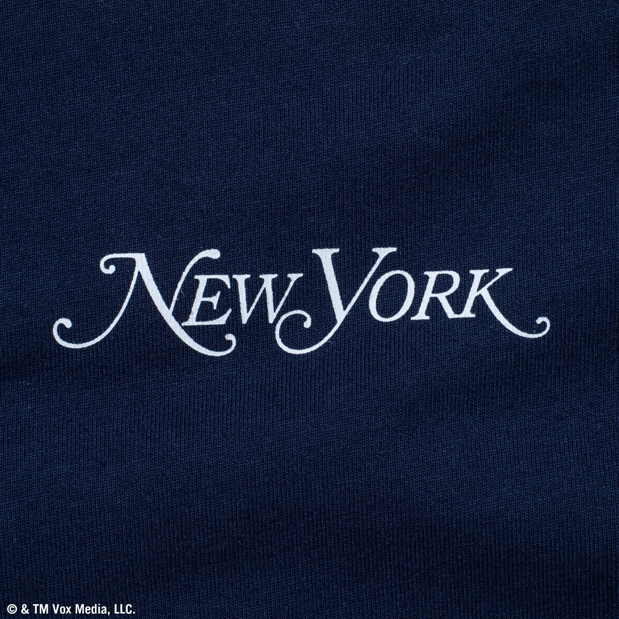 長袖 オーバーサイズド コットン Tシャツ New York Magazine APPLE ネイビー 5