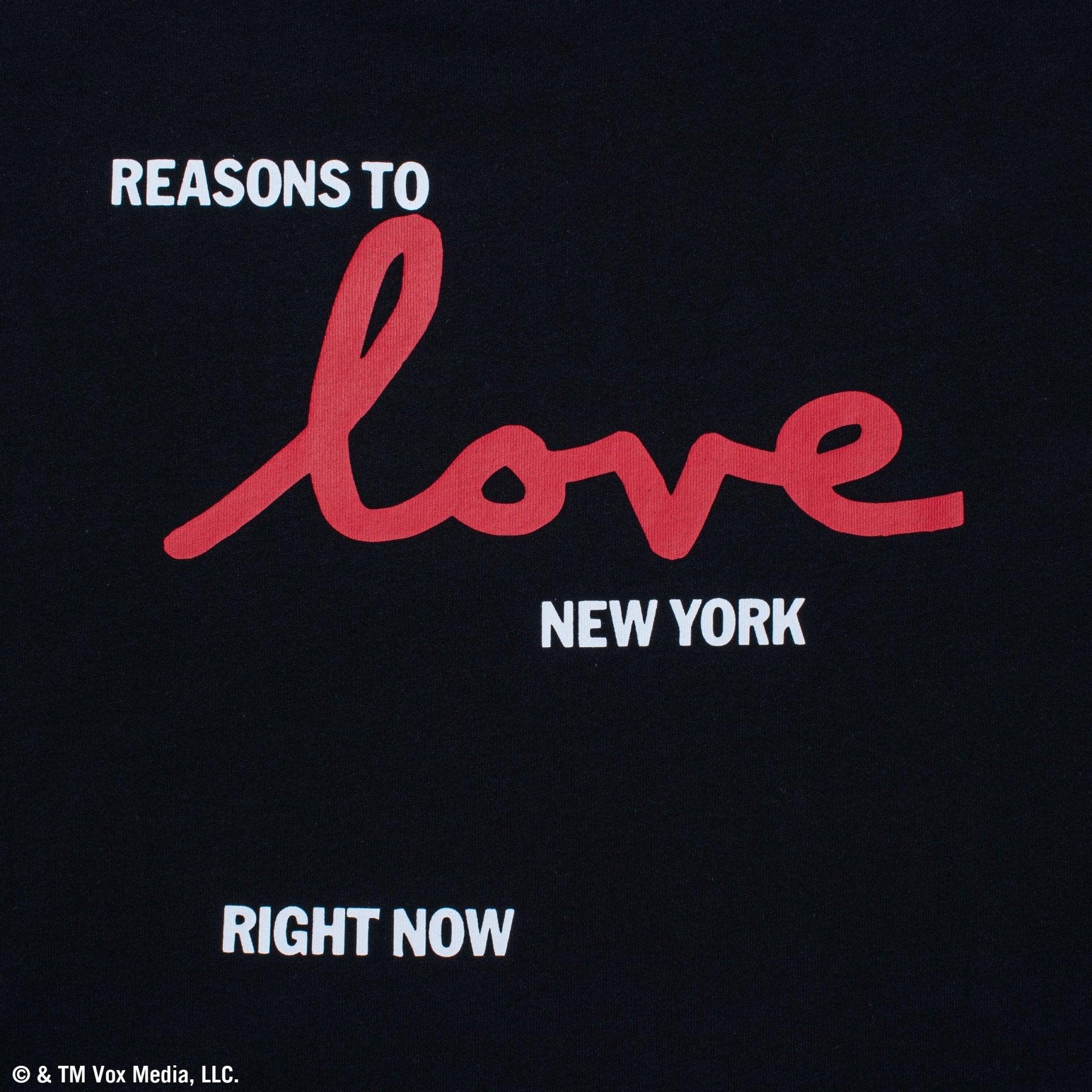 長袖 オーバーサイズド コットン Tシャツ New York Magazine LOVE ブラック 4
