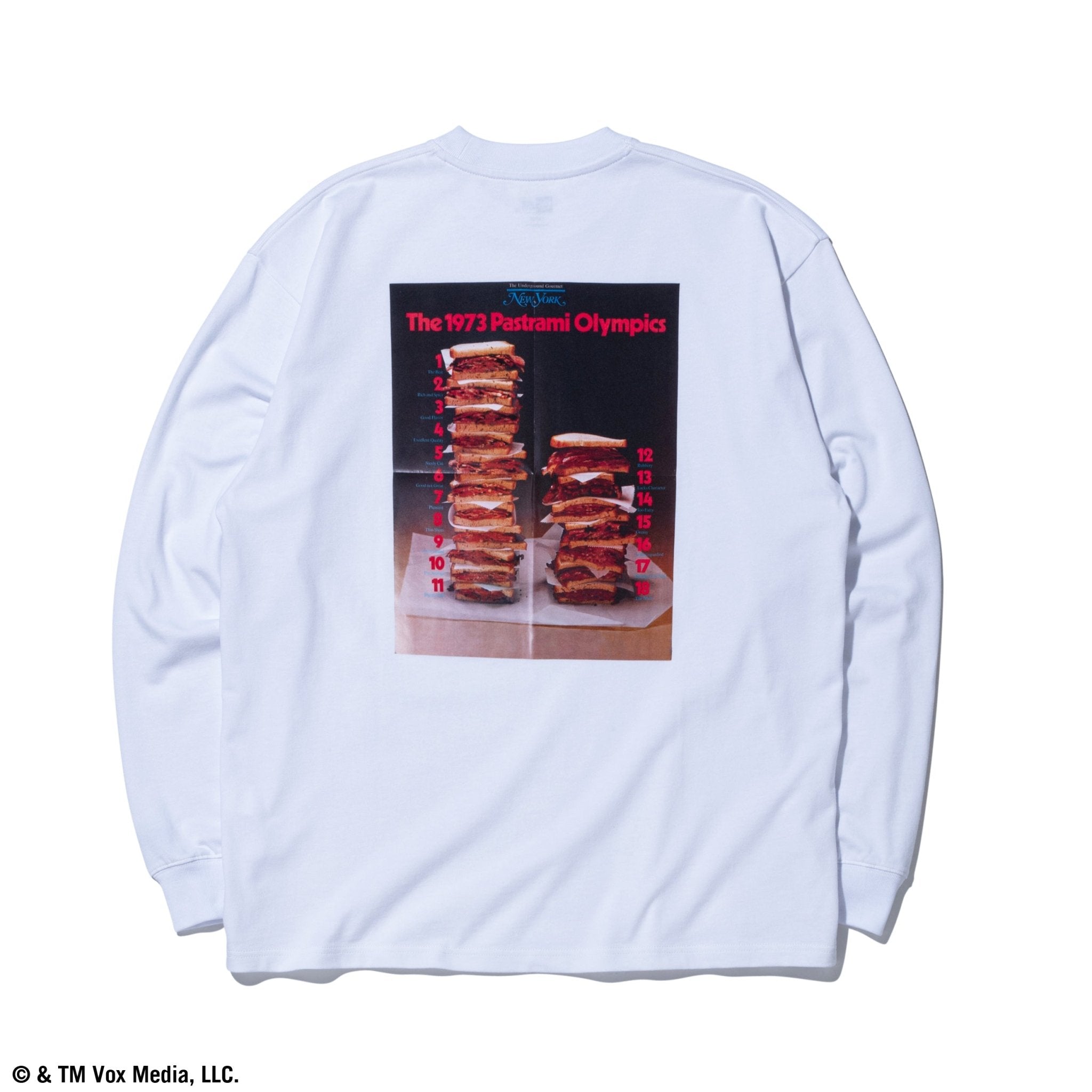 長袖 オーバーサイズド コットン Tシャツ New York Magazine PASTRAMI ホワイト 3