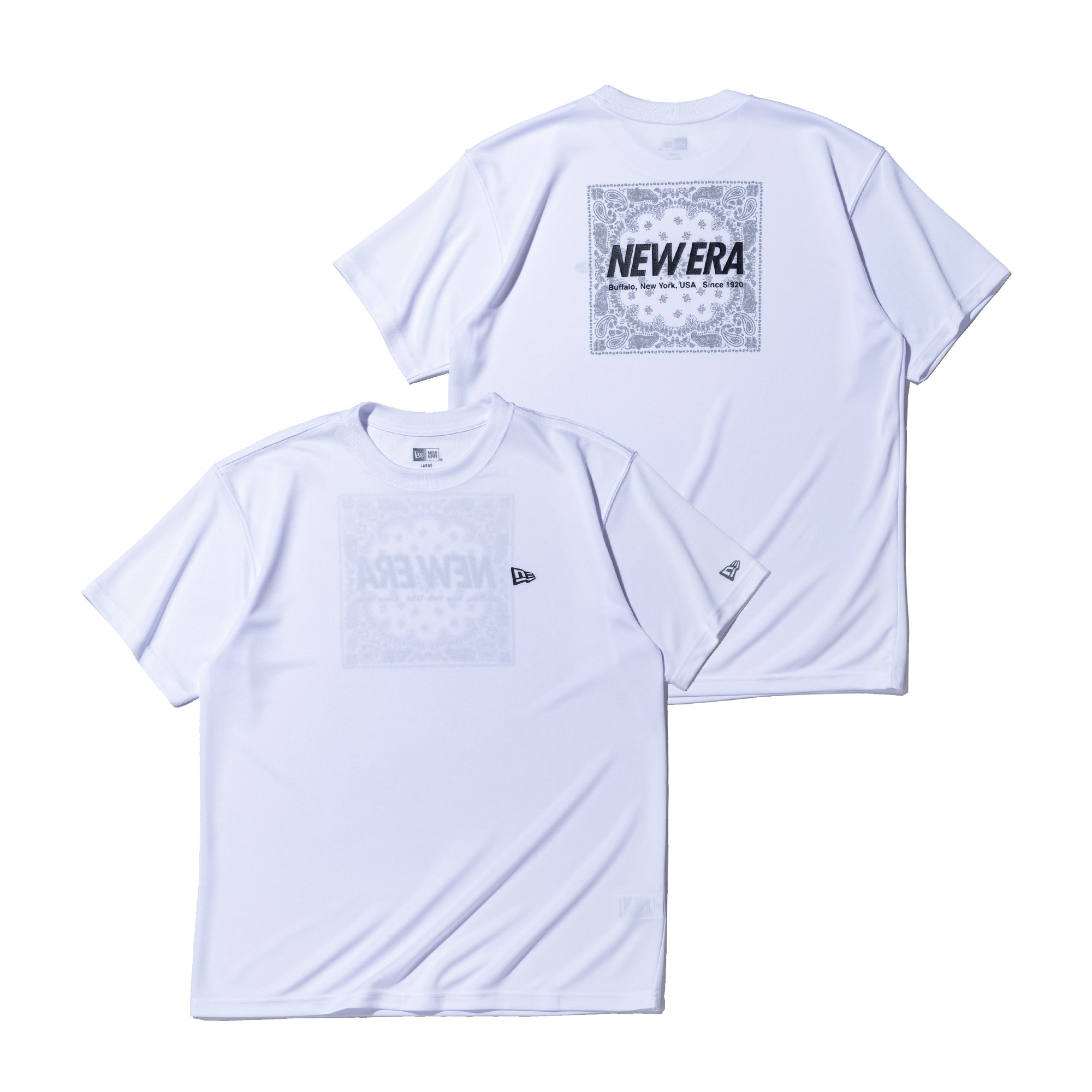 半袖 テック Tシャツ Paisley ホワイト レギュラーフィット