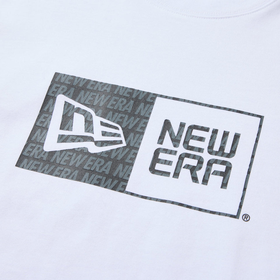 長袖 コットン Tシャツ Pattern Box Logo ホワイト レギュラーフィット - 14682713 - S | NEW ERA ニューエラ公式オンラインストア