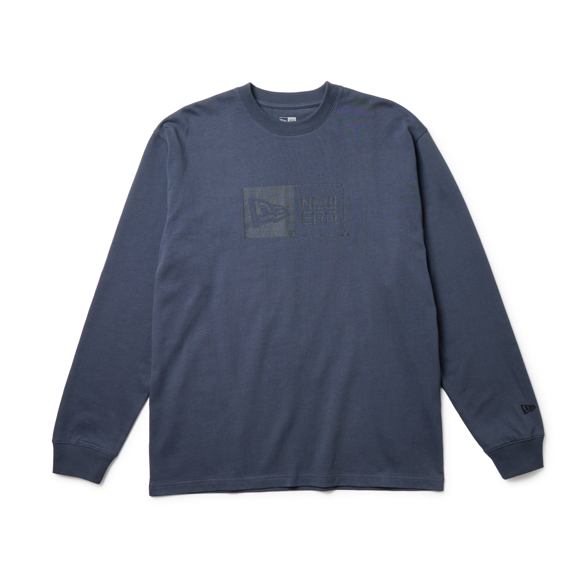 長袖 コットン Tシャツ Pattern Box Logo スレートグレー レギュラー
