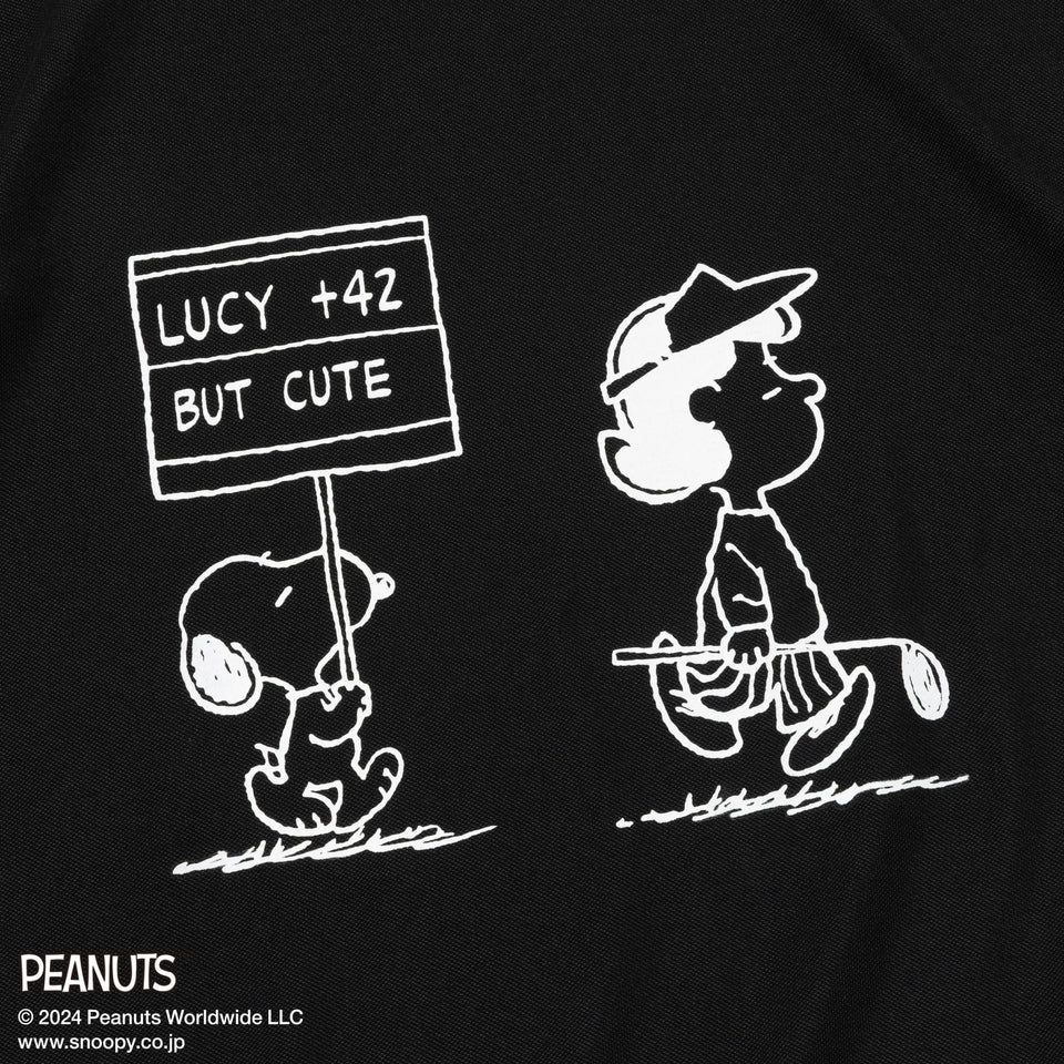 【ゴルフ】半袖 鹿の子 ミッドネック Tシャツ PEANUTS ピーナッツ ブラック - 14124683-S | NEW ERA ニューエラ公式オンラインストア