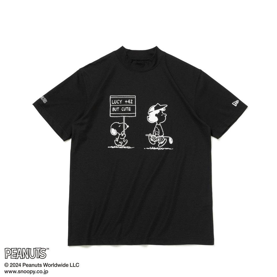 【ゴルフ】半袖 鹿の子 ミッドネック Tシャツ PEANUTS ピーナッツ ブラック - 14124683-S | NEW ERA ニューエラ公式オンラインストア