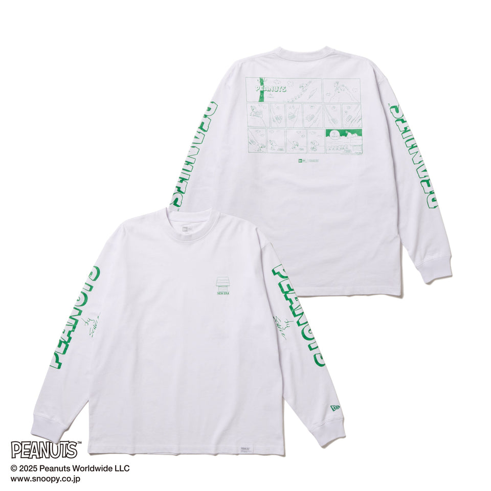 長袖 オーバーサイズド コットン Tシャツ PEANUTS ピーナッツ ホワイト - 14344445 - S | NEW ERA ニューエラ公式オンラインストア