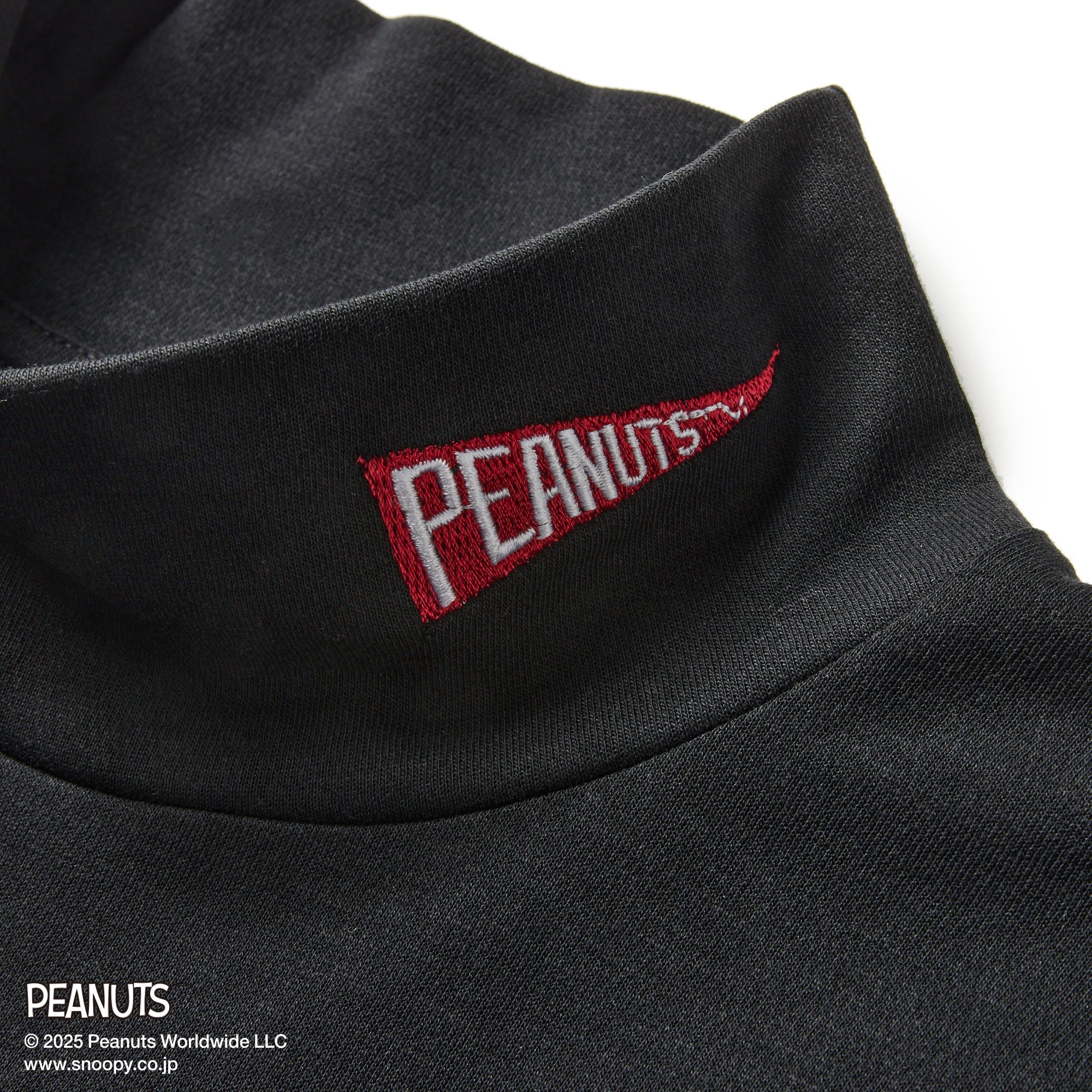長袖 ハイカラー パフォーマンス Tシャツ PEANUTS ピーナッツ ブラック | ゴルフ 3