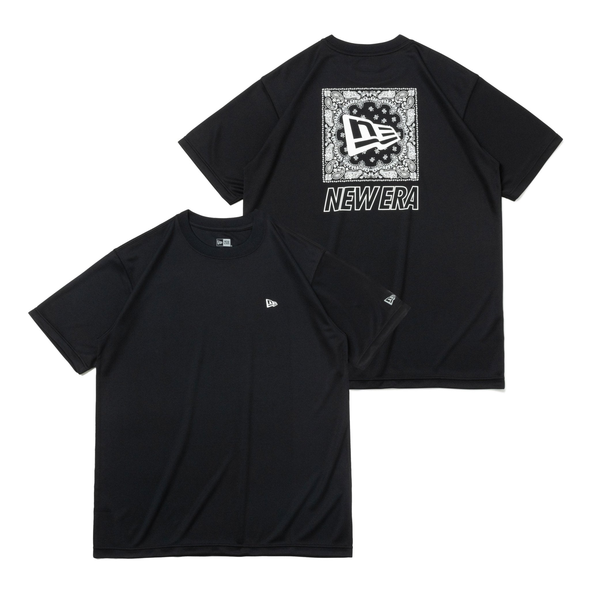半袖 テック Tシャツ リアペイズリーロゴ ブラック | パフォーマンス