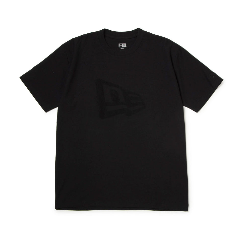 半袖 コットン Tシャツ Pile Logo フラッグロゴ ブラック レギュラー