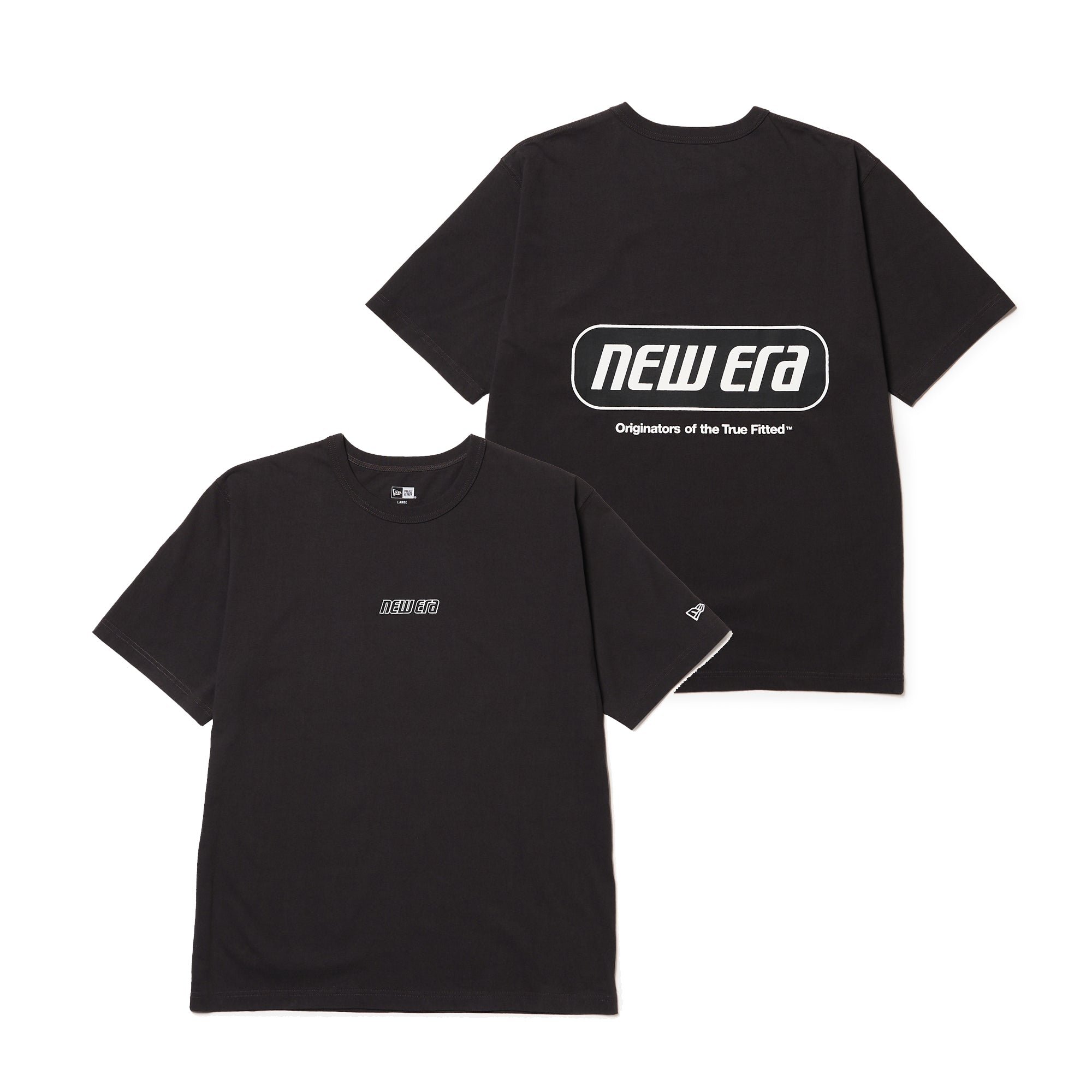 半袖 ウォッシュド コットン Tシャツ Racer Logo スミクロ