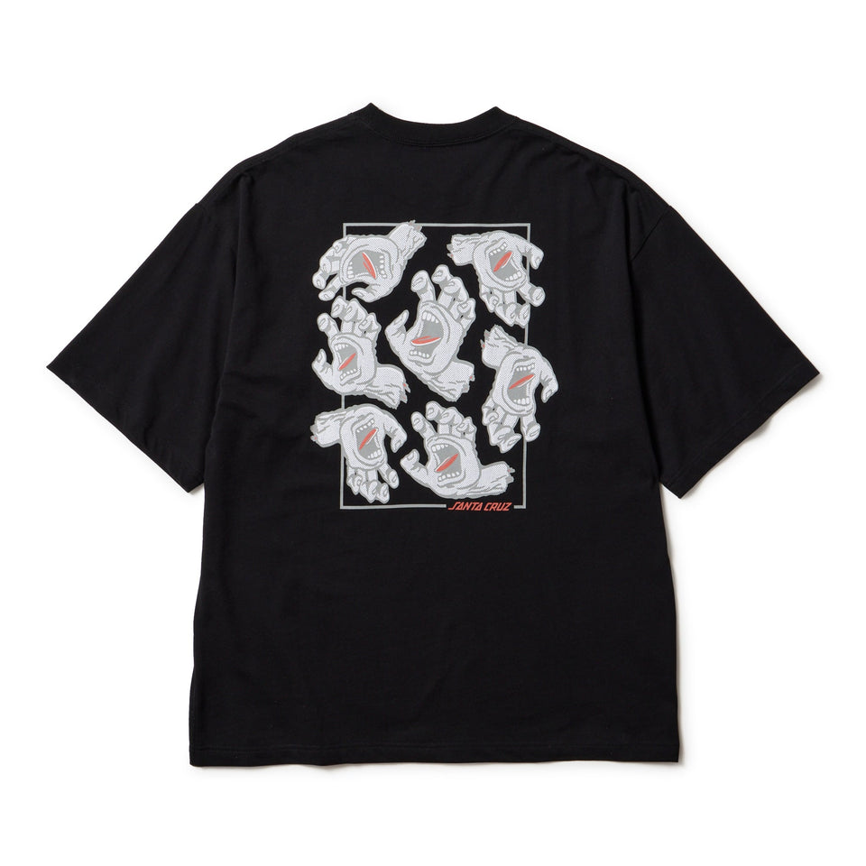 半袖 オーバーサイズド コットン Tシャツ SANTA CRUZ スクリーミングハンド ブラック - 14384106 - S | NEW ERA ニューエラ公式オンラインストア