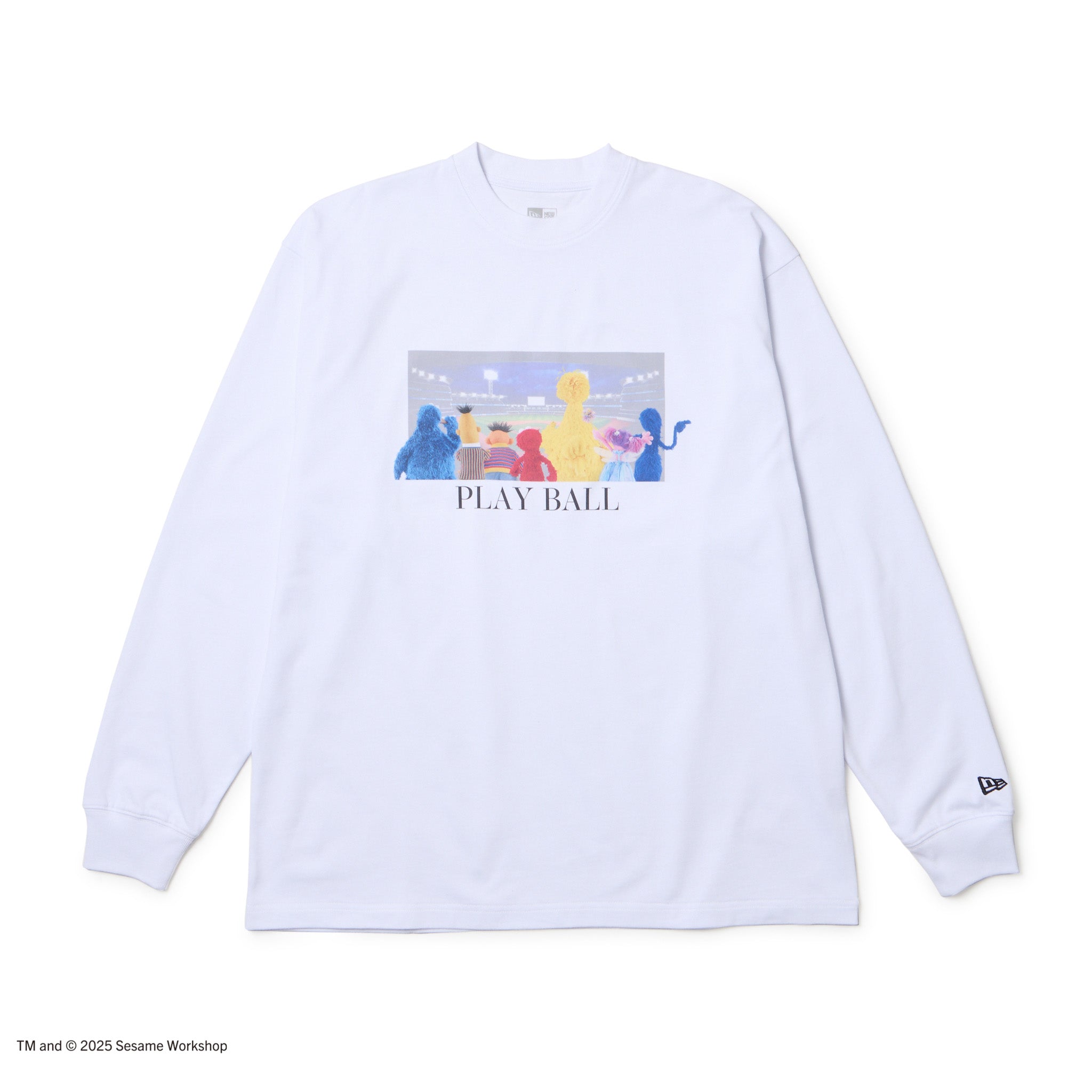 長袖 オーバーサイズド コットン Tシャツ SESAME STREET セサミ