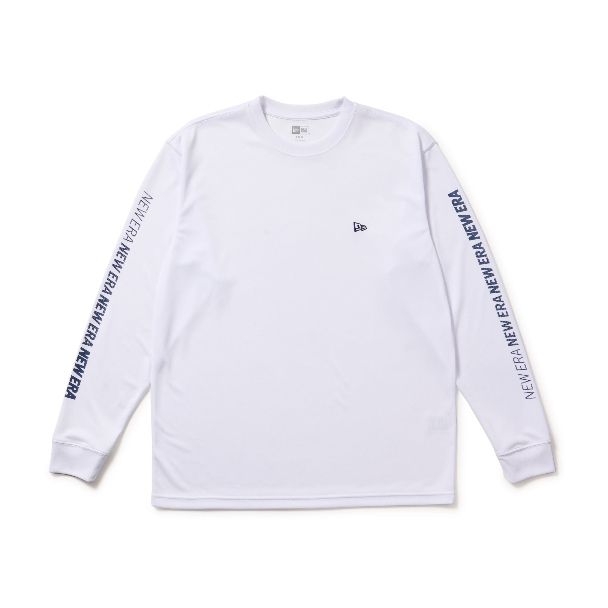 新品　NEW ERA COOLERA Lサイズ ホワイトシャツ 長袖 テック Tシャツ Speed Logo ホワイト | パフォーマンス