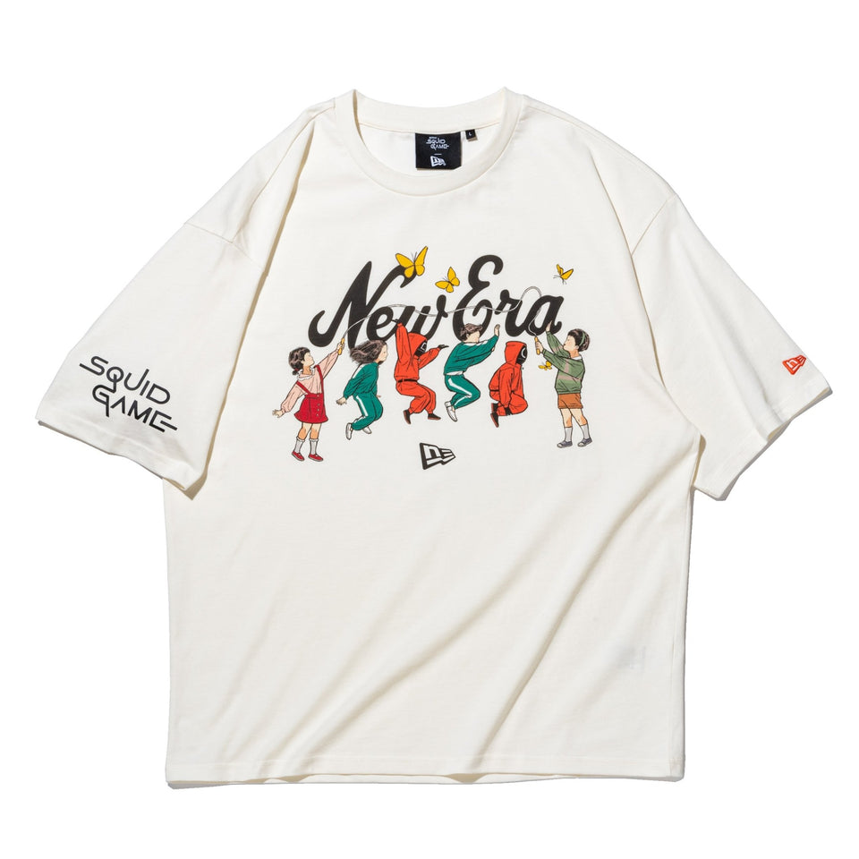 オーバーサイズド コットン Tシャツ SQUID GAME イカゲーム オールドロゴ オフホワイト - 14733207 - S | NEW ERA ニューエラ公式オンラインストア