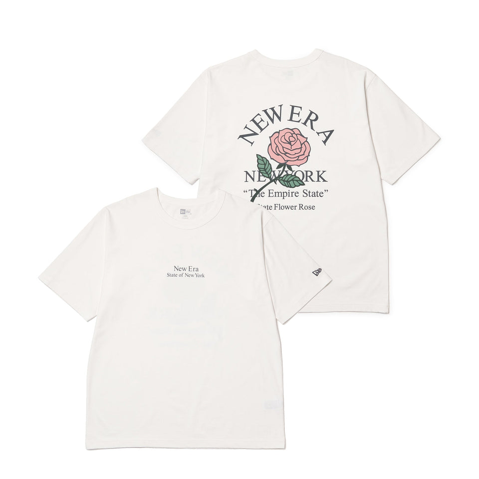 半袖 ウォッシュド コットン Tシャツ State Flower オフホワイト
