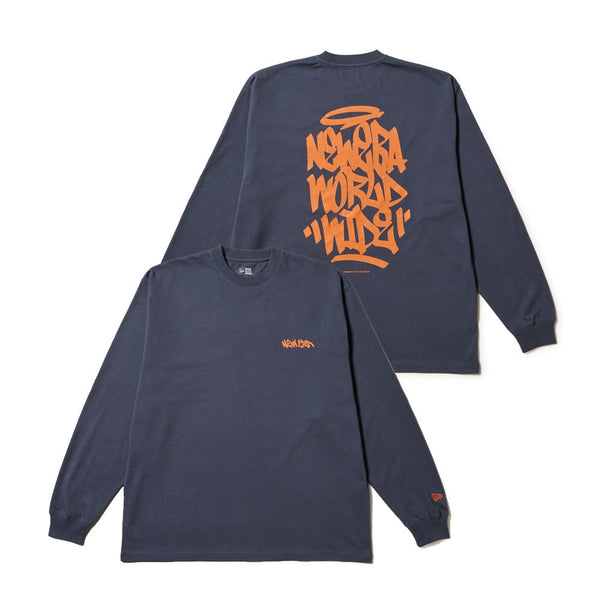 長袖 オーバーサイズド コットン Tシャツ Tagging スレート