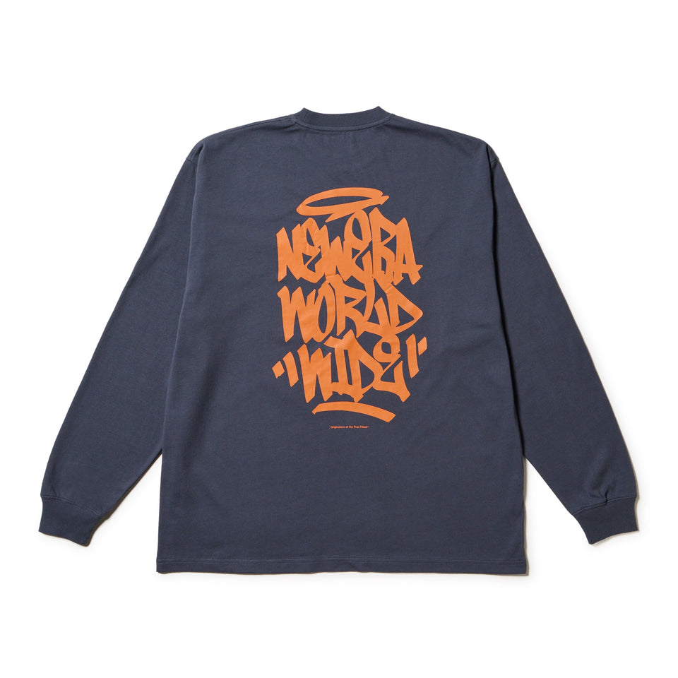 長袖 オーバーサイズド コットン Tシャツ Tagging スレート